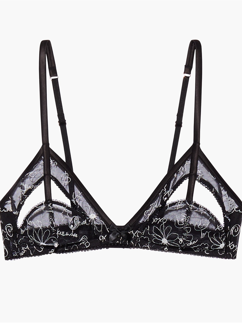 Savage X Fenty Dear Diary Mesh Bralette, Crotchless Panties and Diary - Picture 2 of 6